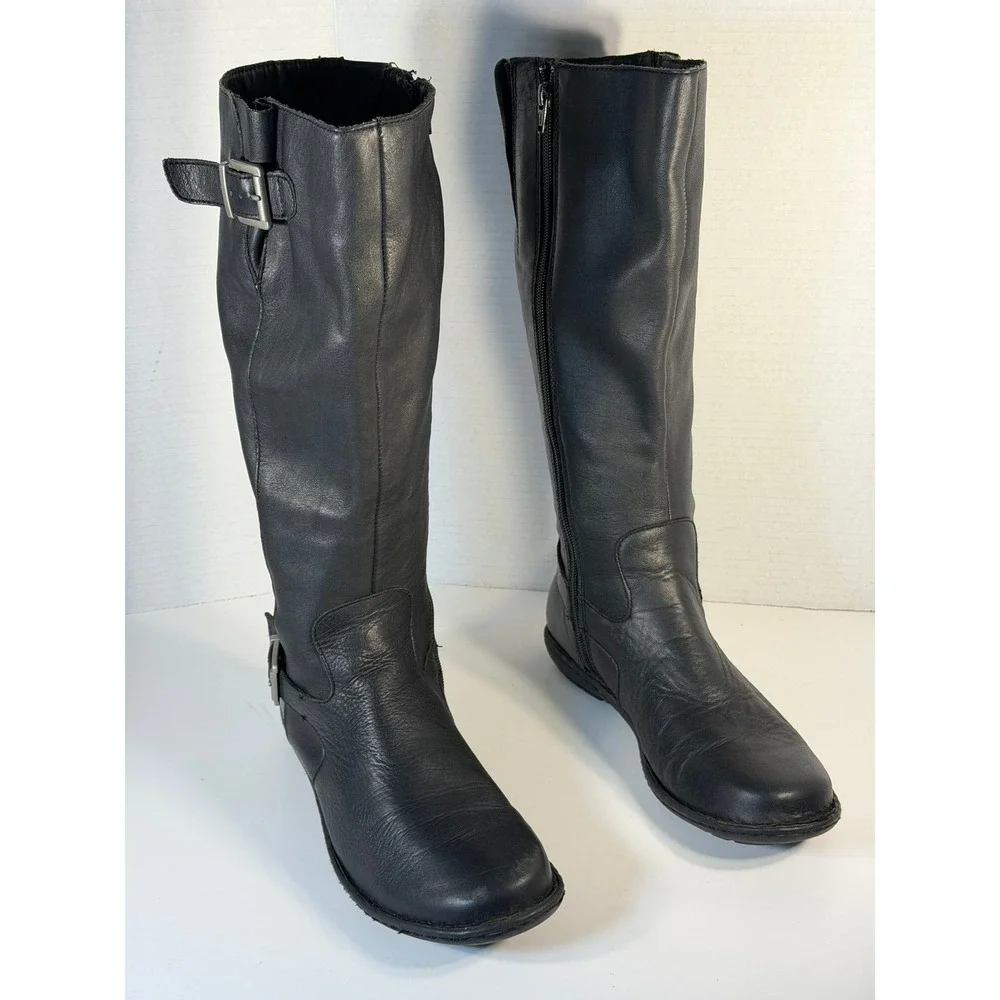 Born black leather